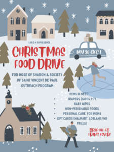 Christmas Is A Time For Giving… Christmas Drives Run until December 1st.