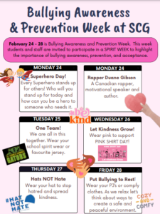 Bullying Prevention Week Feb 24-Feb 28